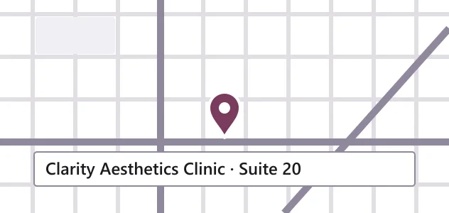 Map showing Clarity Aesthetics Clinic, Suite 20